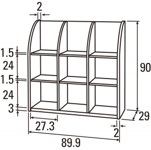 絵本棚Ｄ | 本棚 | 家具類 | 学研 保育用品Webカタログ