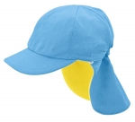 子ども用日よけ帽子（着脱式タレ付・裏黄）水Ｕ