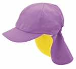子ども用日よけ帽子（着脱式タレ付・裏黄）藤Ｕ