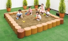 直線ユニットとコーナーユニットの組み合わせ例（長方形3×5m）