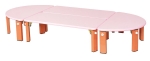 組み合わせテーブルピンク長方形Ｎ