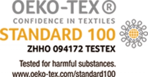 ▲世界の繊維の安全基準OEKO-TEX 認証取得をしています。