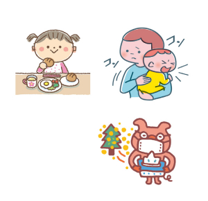 かわいいカラー＆モノクロイラスト2,814点  感染症や健康に関するカットから、ケイ・囲みまで。保健だより作りをばっちりサポート！