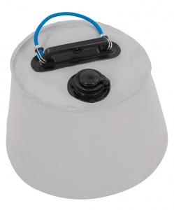 使用例　パーテーションの脚部に付属のゴムひもで固定することでより安定します。