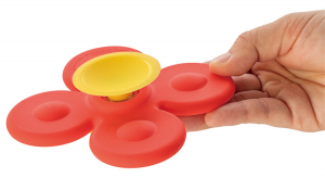 裏面に吸盤付いていてクルクル回ります。