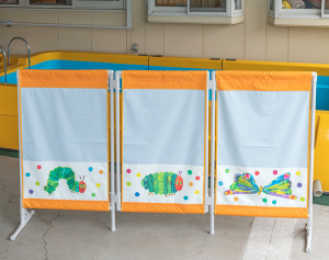 プール時のシャワーやお着替えの目隠しとして大活躍！