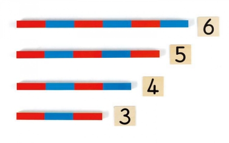 モンテッソーリ 赤い棒 ♪５ステップ プレミアム♪ Montessori-