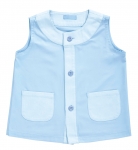 スモックベーシック袖なしブルー１４０Ｍ