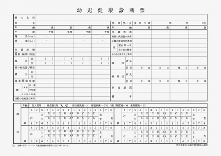 幼児健康診断票用紙（１００枚） Ａ４判 | 証書・事務用品 | 新学期